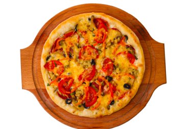 pizza izole beyaz peynir yemek İtalyan domates yemek hızlı yemek