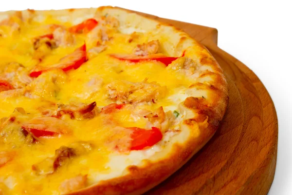 孤立快速晚餐地壳烤披萨食物奶酪意大利汤姆 — 图库照片