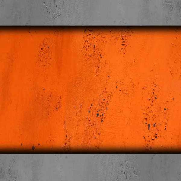 Texturu oranžové pozadí kov rez staré malování grunge zrezivělého — Stock fotografie