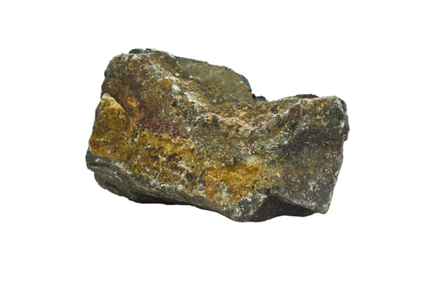 Kamień na białym tle naturalny opoka granitu litego bould — Zdjęcie stockowe
