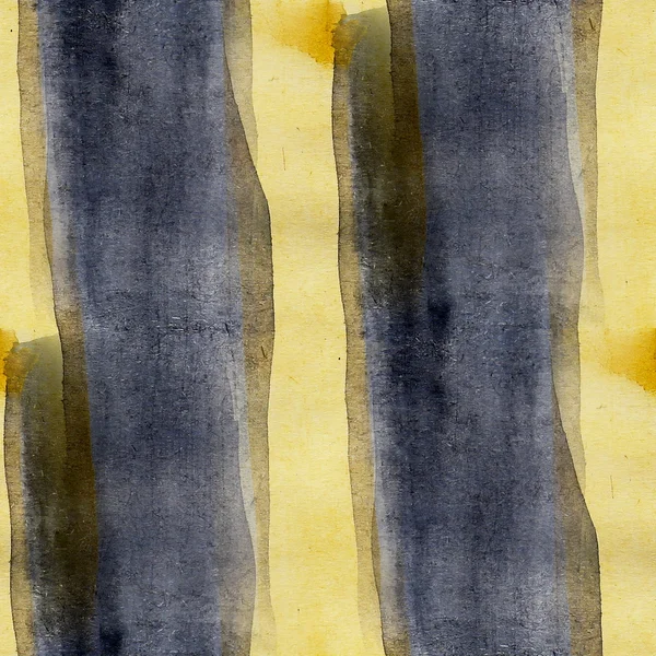 Waterverf zwarte, gele naadloze achtergrond textuur abstracte pa — Stockfoto
