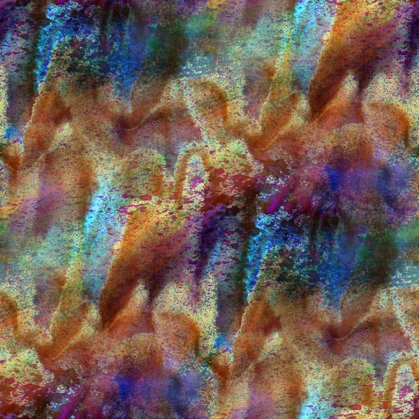 Aquarela sem costura fundo azul, marrom textura dor abstrata — Fotografia de Stock