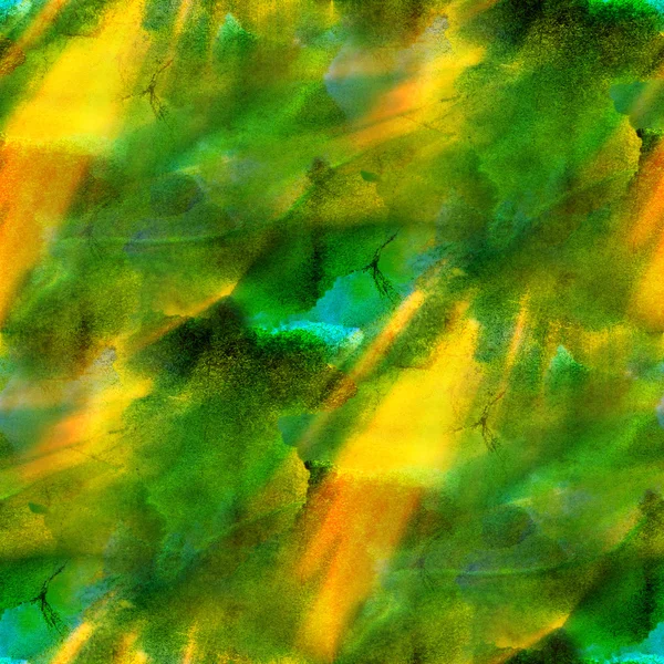 Aquarell nahtlose Hintergrundtextur abstrakt grün, gelb pa — Stockfoto