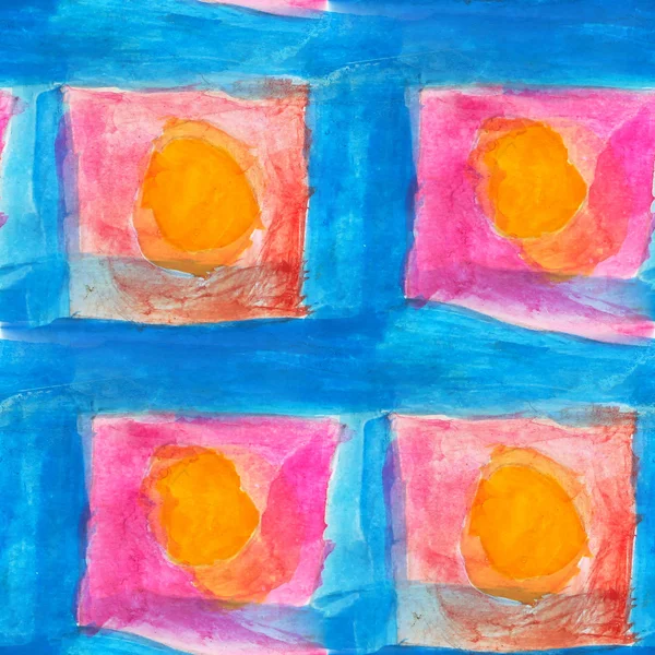Акварель бесшовный синий, желтый, розовый фон текстура абстра — стоковое фото