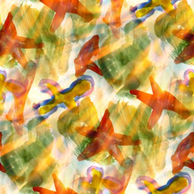 güneş ışığı sanat resim çerçevesi suluboya sorunsuz yeşil kırmızı backgro