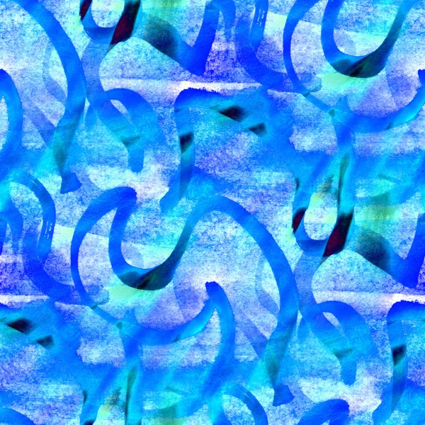 Fundo sem costura aquarela azul textura abstrato papel cor — Fotografia de Stock