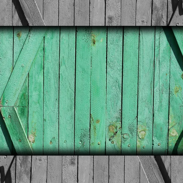 Hout achtergrond houten textuur oude groene hek muur materiële tre — Stockfoto