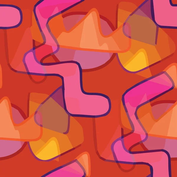 抽象的橙色、 粉色图案背景无缝图 v — 图库矢量图片