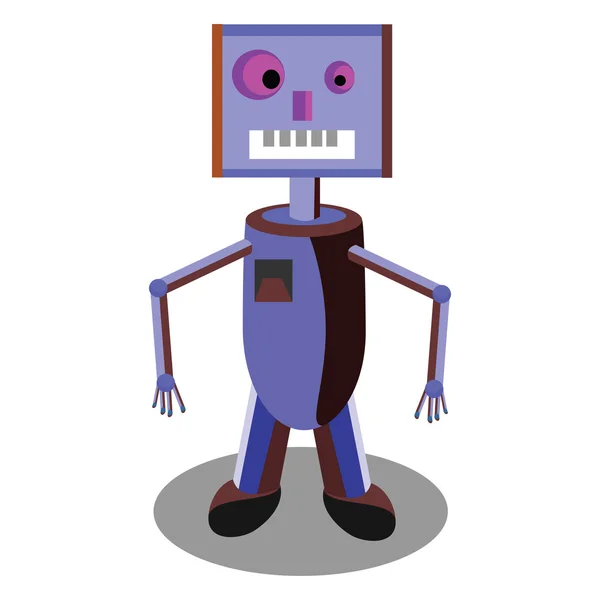 Robô vetor ciência ilustração máquina desenho animado bonito brinquedo cybor — Vetor de Stock