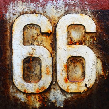 Altmış altı yol yol Otoban işareti seyahat tarihi ABD vintage