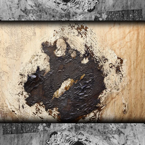 Kahverengi boya doku bej renkli arka plan eski grunge demir pis metal — Stok fotoğraf