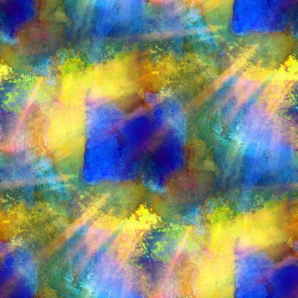 Solljus måla sömlös blå, gul bakgrund akvarell färg — Stockfoto