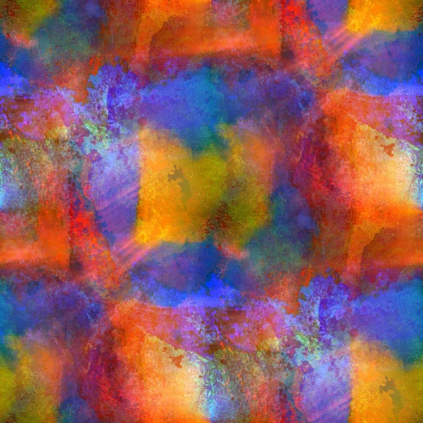 Sunlight seamless painting orange ‚yellow blue red watercolor — Stock Photo, Image