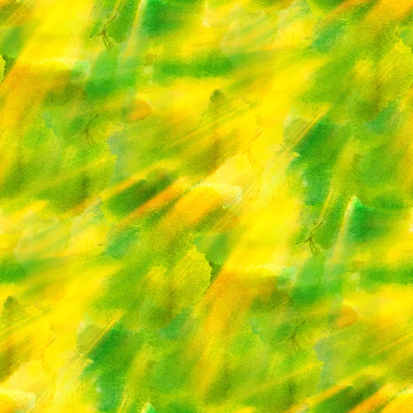 Sunlight seamless yellow green art macro texture watercolors bac — Stock Photo, Image