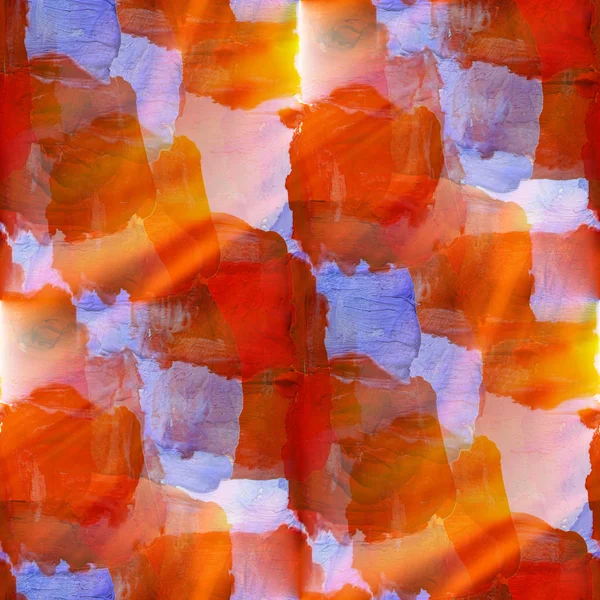 阳光艺术水彩蓝红色正方形背景抽象 pape — 图库照片
