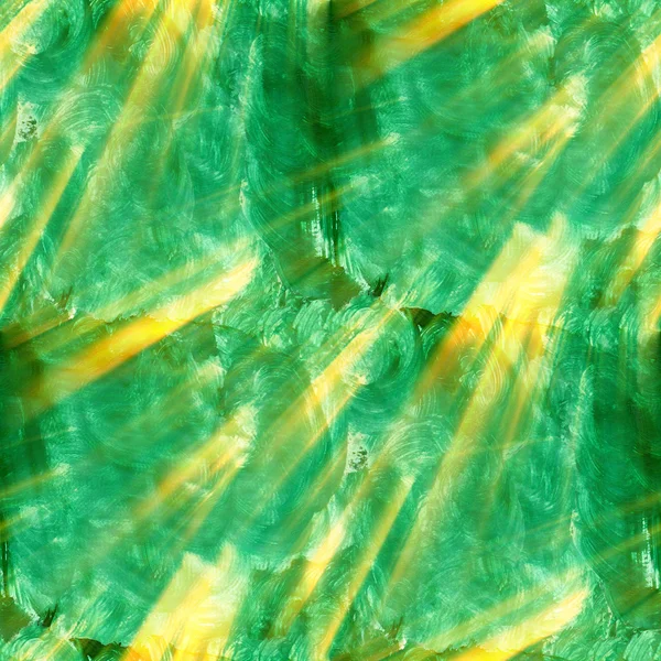 阳光水彩艺术绿色无缝抽象纹理手排 — 图库照片