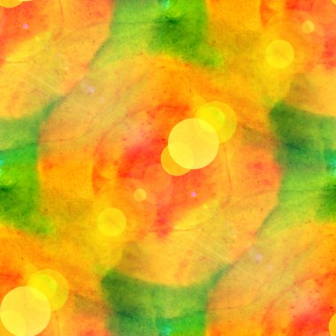 bokeh soyut sarı, yeşil suluboya sorunsuz doku el pa