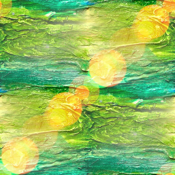 Bokeh abstracte aquarel en kunst groene naadloze textuur hand p — Stockfoto