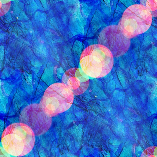 Bokeh arte sem costura textura fundo azul aquarela abstrato b — Fotografia de Stock