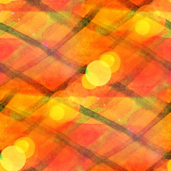 Bokeh art sans couture texture fond orange, aquarelle jaune — Photo