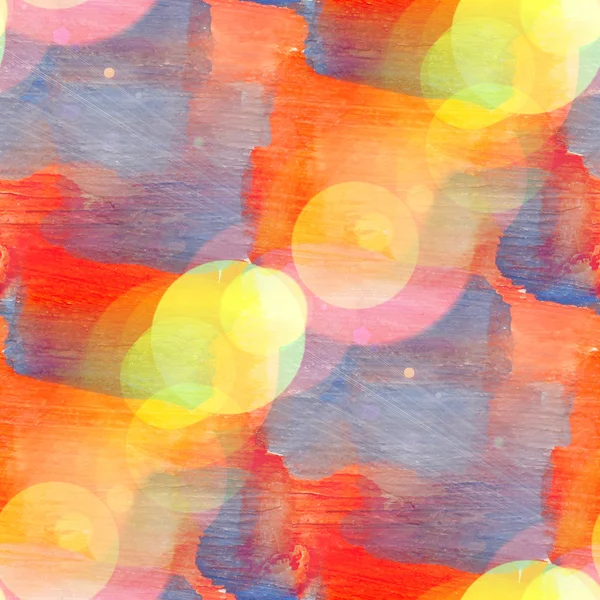 Bokeh seamless art orange blue square watercolor design — Stock Photo, Image