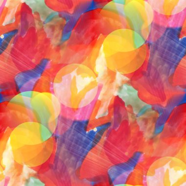 bokeh sorunsuz sanat kırmızı mavi yeşil suluboya tasarım