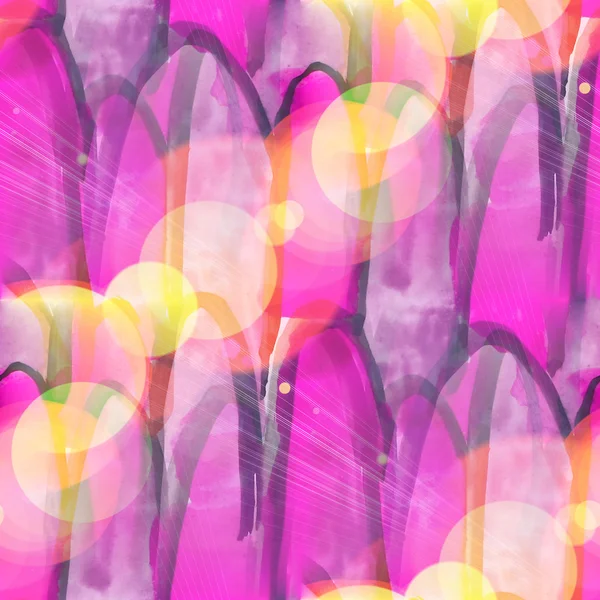 Sulu Boya tasarım bokeh sorunsuz sanat mor kırmızı pul süsleme — Stok fotoğraf