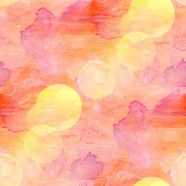 Bokeh seamless art orange red spot, watercolor design — Stock Photo, Image