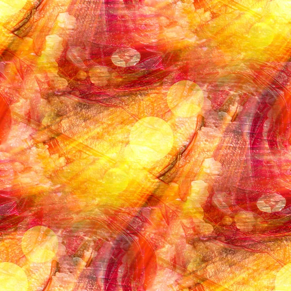 Bokeh wallpaper background red yellow watercolor art seamless te — Stock Photo, Image