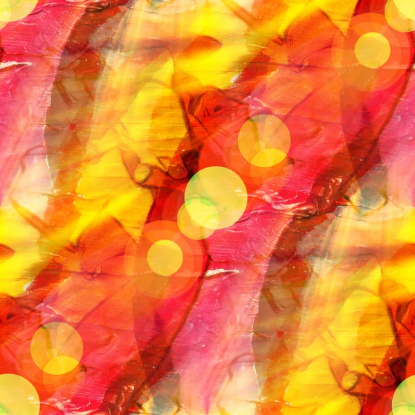 Bokeh wallpaper background watercolor art red yellow seamless te — Stock Photo, Image