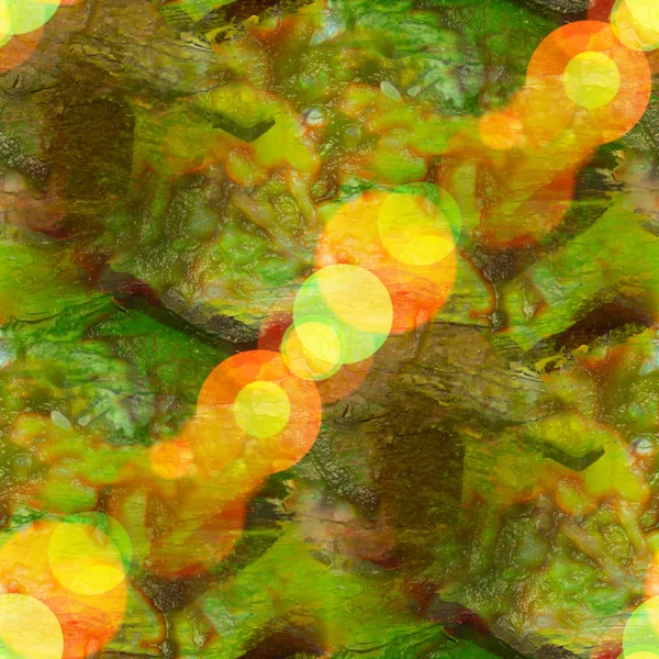 Bokeh wallpaper background yellow green watercolor art seamless — Stock Photo, Image
