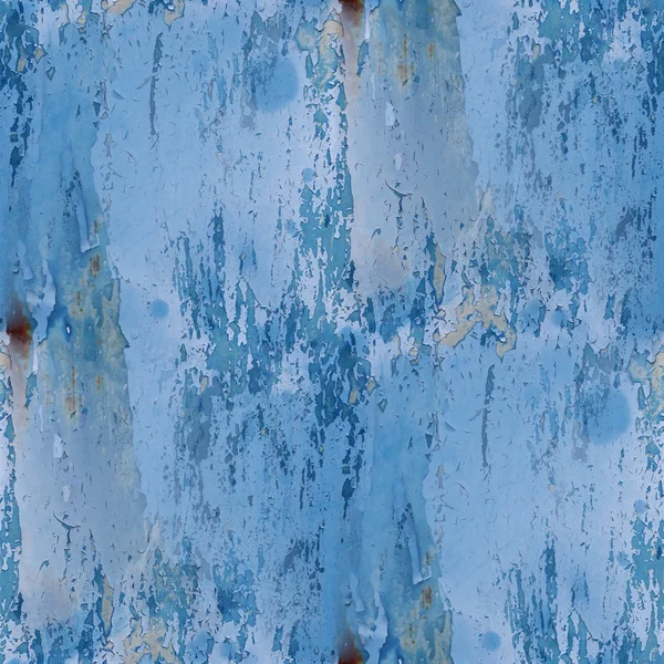 Dikişsiz doku grubu mavi arka plan metal pas paslı eski boya — Stok fotoğraf