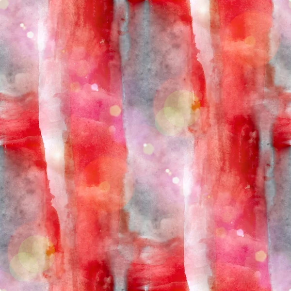 Sun glare abstract red, gray seamless painted watercolor backgro — Stock Photo, Image
