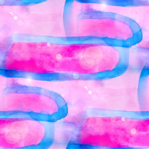 태양 섬광 추상 원활한 그린된 핑크, 블루 수채화 backgr — 스톡 사진