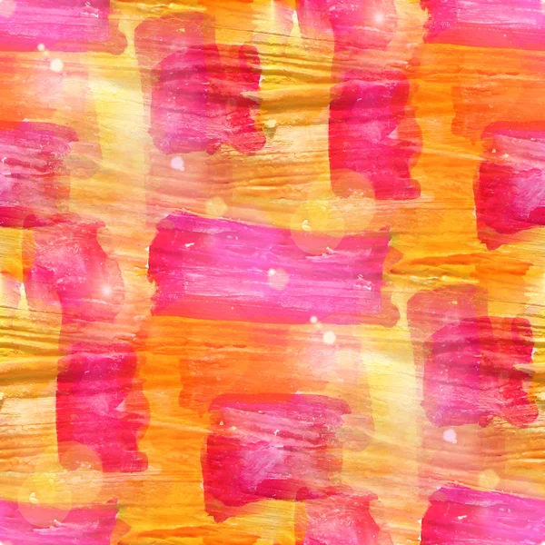 Sun glare abstract red, yellow seamless painted watercolor backg — Stock Photo, Image
