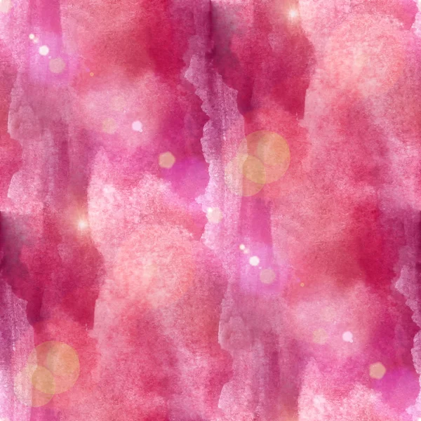 太陽のまぶしさアート シームレス テクスチャ背景水彩画ピンク単 — ストック写真