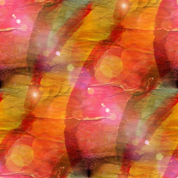 Sun glare art seamless texture, background watercolor red, yello — Stock Photo, Image