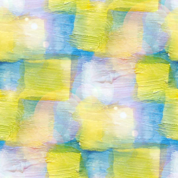 Zon schittering kunst gele, blauwe aquarel design — Stockfoto