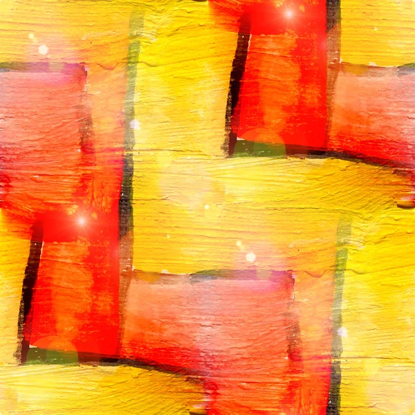 Sun glare grunge texture, watercolor red yellow vanguard seamles — Stock Photo, Image