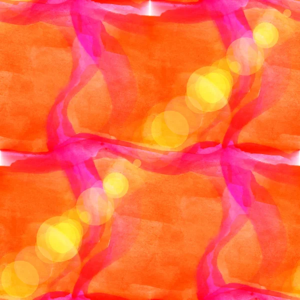Sun glare watercolor orange pink on white for your design — Stock Photo, Image