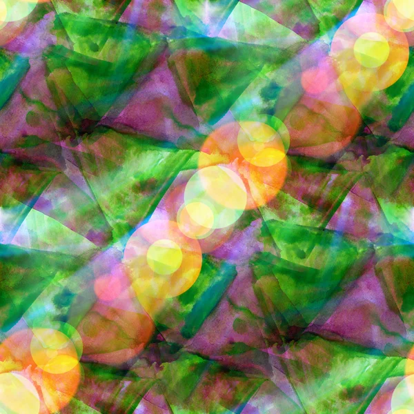 Słońca blask akwarela purpurowe tło zielony papier streszczenie sztuka — Zdjęcie stockowe