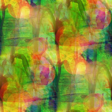 güneş ışığı yeşil doku, suluboya sorunsuz geçmiş, v