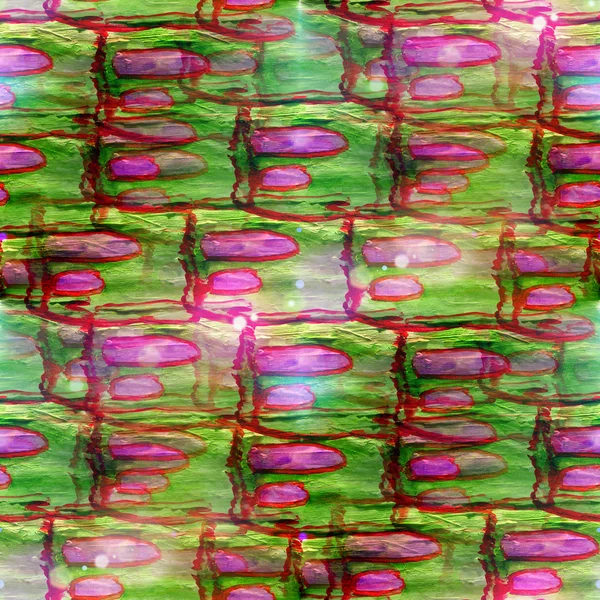 Sunlight green, pink ornament grunge texture, watercolor ornamen — Stock Photo, Image