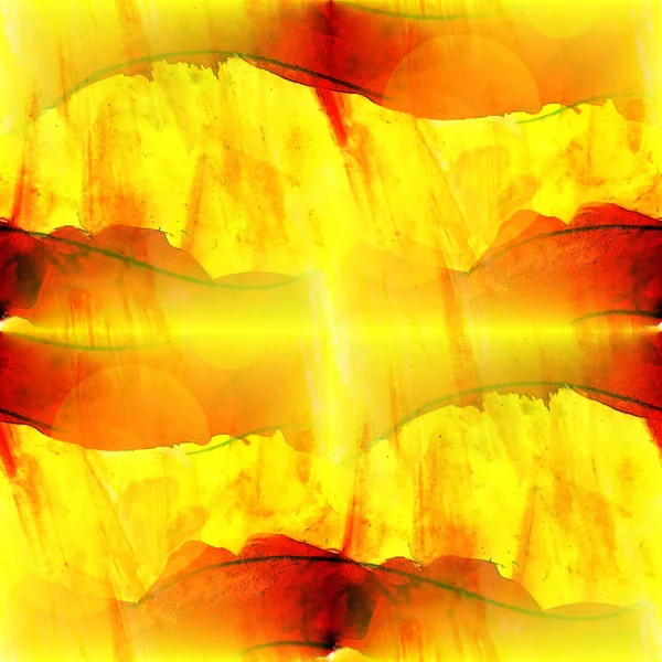 Sunlight abstract red yellow watercolor stain — Stock Photo, Image