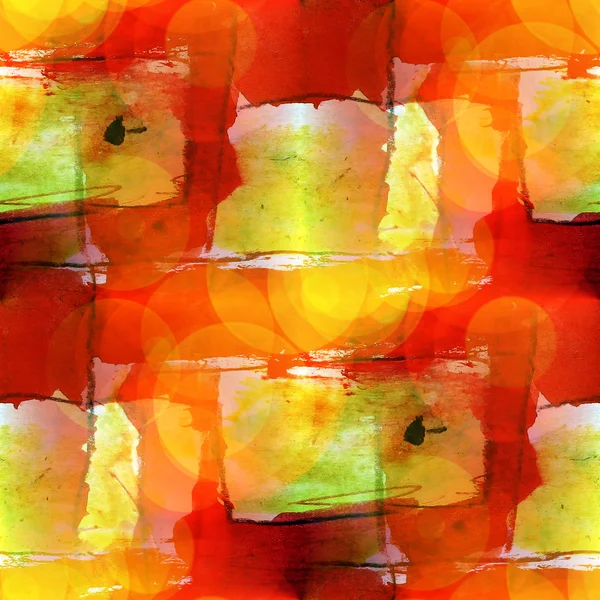 Sunlight abstract red, yellow watercolor stain — Stock Photo, Image
