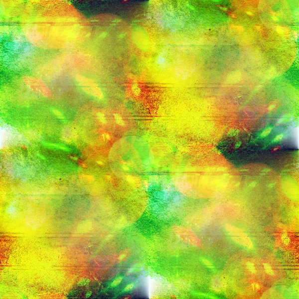 Textura de arte abstracto inconsútil verde sol acuarela wallpape — Foto de Stock