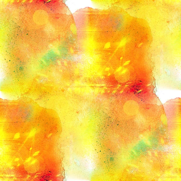 Lumière du soleil art abstrait sans couture texture jaune aquarelle wallpap — Photo