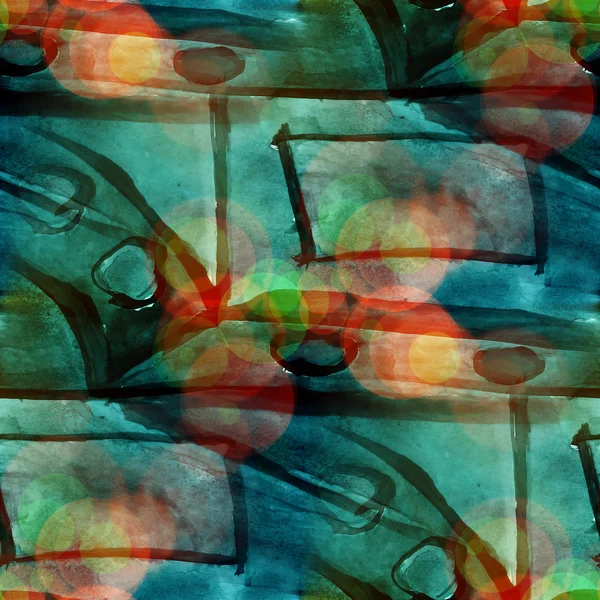 Солнечный свет бесшовный кубизм абстрактное искусство Пикассо текстура голубая вода — стоковое фото