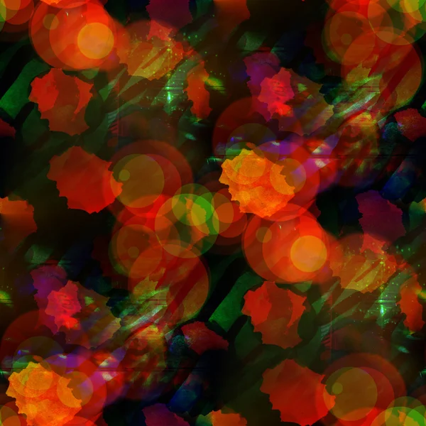 Sonnenlicht abstrakte orange, grüne Avantgarde-Aquarelle — Stockfoto