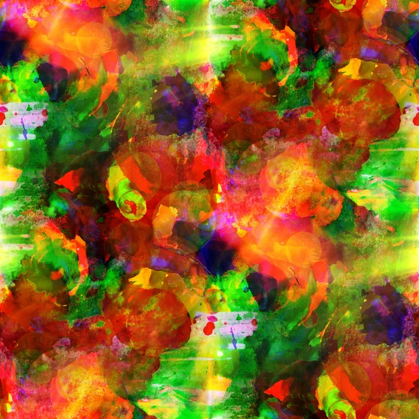Zonlicht kunst textuur abstract groen, rood water kleur naadloze ba — Stockfoto